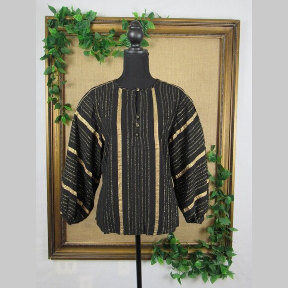 Nanette Lepore Shimmer Stripe Blouse
